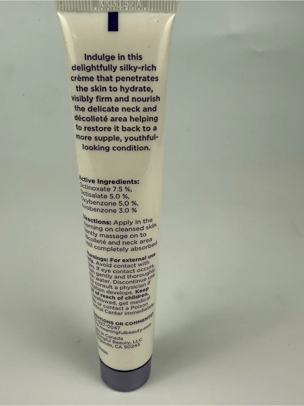 NEW Meaningful Beauty Skin Brightening Decollete AND Neck 1.7 OZ Full Size